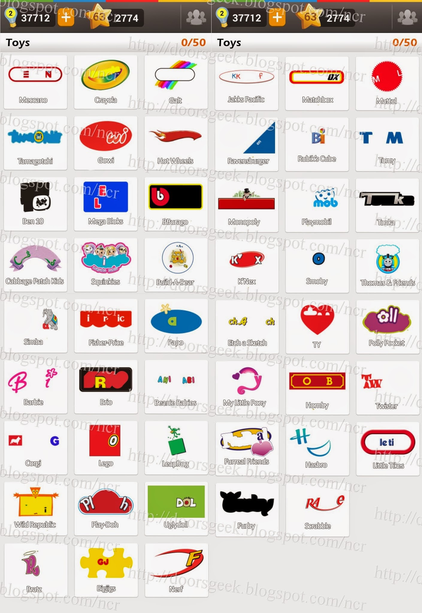 Logo Game: Guess the Brand [Bonus] Toys ~ Doors Geek